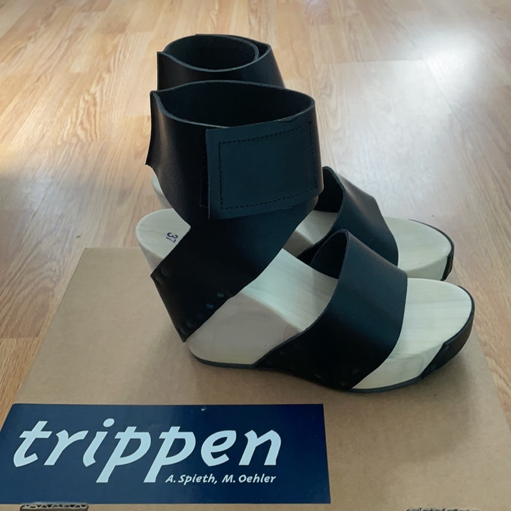 trippen Venture Branded Wedge Sandal